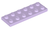 LEGO® los onderdeel Plaat Algemeen in kleur Lavendel 3795
