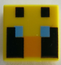 Plaatje in Gallery viewer laden, LEGO® los onderdeel Tegel met Motief Geel 3070bpb201