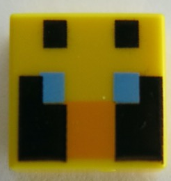 LEGO® los onderdeel Tegel met Motief Geel 3070bpb201