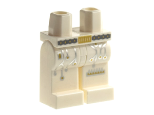 LEGO® los onderdeel Benen met Motief Wit 970c00pb1240