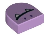 Plaatje in Gallery viewer laden, LEGO® onderdeel Tegel Rond met Motief Lavendel 24246pb033