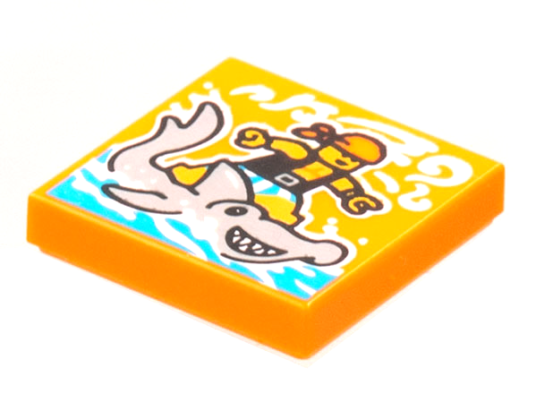 LEGO® los onderdeel Tegel met Motief Oranje 3068bpb1772