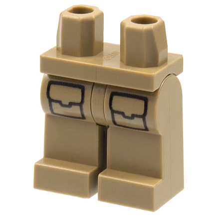 LEGO® Benen met Motief Donker Geelbruin 970c00pb1214