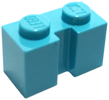Plaatje in Gallery viewer laden, LEGO® los onderdeel Steen Aangepast Medium Azuurblauw 4216