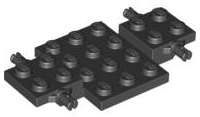 Plaatje in Gallery viewer laden, LEGO® los onderdeel Onderstel in kleur Zwart 2441