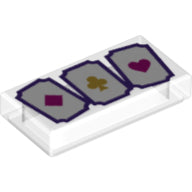 LEGO® los onderdeel Tegel met Motief Doorzichtig 3069bpb0953