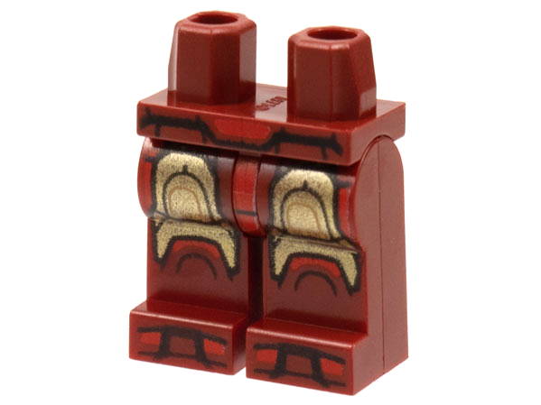 LEGO® los onderdeel Benen met Motief Donkerrood 970c00pb1250