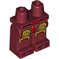 LEGO® los onderdeel Benen met Motief Donkerrood 970c00pb1250
