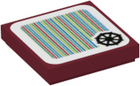LEGO® los onderdeel Tegel met Motief Donkerrood 3068bpb1958