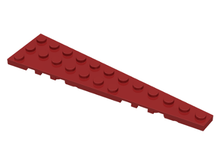 Plaatje in Gallery viewer laden, LEGO® los onderdeel Wig Plaat in kleur Donkerrood 47398