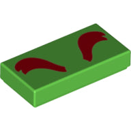 Plaatje in Gallery viewer laden, LEGO® los onderdeel Tegel met Motief Fel Groen 3069bpb0992