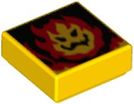 LEGO® los onderdeel Tegel met Motief Geel 3070bpb227
