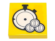 Plaatje in Gallery viewer laden, LEGO® los onderdeel Tegel met Motief Geel 3068bpb1956