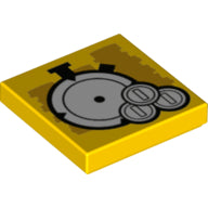 Plaatje in Gallery viewer laden, LEGO® los onderdeel Tegel met Motief Geel 3068bpb1956