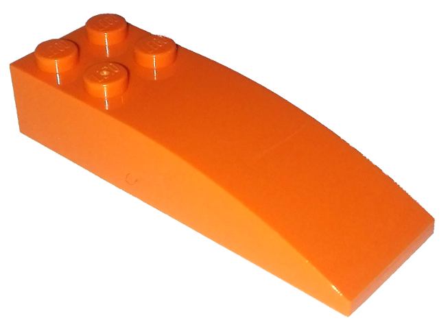 LEGO® los onderdeel Dakpan Gebogen in kleur Oranje 44126