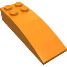 Plaatje in Gallery viewer laden, LEGO® los onderdeel Dakpan Gebogen in kleur Oranje 44126
