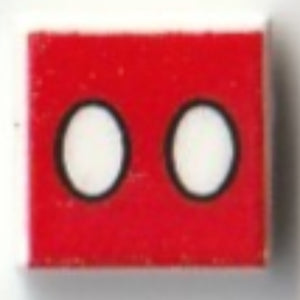 LEGO® los onderdeel Tegel met Motief in kleur Wit 3070bpb254