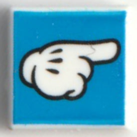 LEGO® los onderdeel Tegel met Motief in kleur Wit 3070bpb262