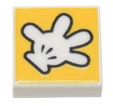 Plaatje in Gallery viewer laden, LEGO® los onderdeel Tegel met Motief in kleur Wit 3070bpb263