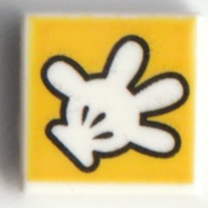 LEGO® los onderdeel Tegel met Motief in kleur Wit 3070bpb263