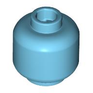 Plaatje in Gallery viewer laden, LEGO® los onderdeel Hoofd in kleur Medium Azuurblauw 3626c
