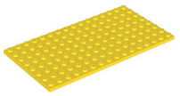LEGO® los onderdeel Plaat Algemeen in kleur Geel 92438