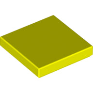 LEGO® los onderdeel Tegel Algemeen in kleur Neon geel 3068b