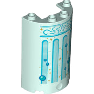 LEGO® onderdeel Cilinder met Motief Licht Aqua 85941pb024