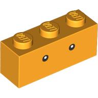 Plaatje in Gallery viewer laden, LEGO® Steen met Motief Helder Licht Oranje 3622pb142