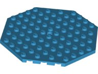 LEGO® los onderdeel Plaat Aangepast Donker Azuurblauw 89523