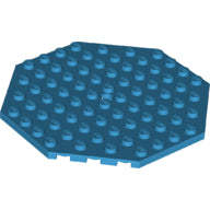 LEGO® los onderdeel Plaat Aangepast Donker Azuurblauw 89523