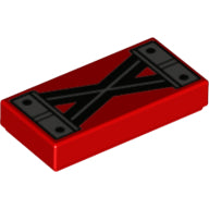 LEGO® los onderdeel Tegel met Motief Rood 3069bpb1037