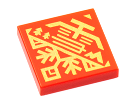 LEGO® los onderdeel Tegel met Motief Rood 3068bpb1890