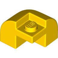 LEGO® los onderdeel Dakpan Gebogen in kleur Geel 67810