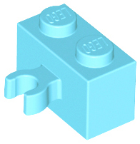 Plaatje in Gallery viewer laden, LEGO® los onderdeel Steen Aangepast Medium Azuurblauw 30237b
