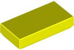 LEGO® los onderdeel Tegel Algemeen in kleur Neon geel 3069b