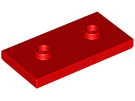 LEGO® los onderdeel Plaat Aangepast in kleur Rood 65509