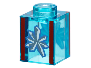 LEGO® Steen met Motief Doorzichtig Lichtblauw 3005pb054