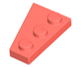 Plaatje in Gallery viewer laden, LEGO® los onderdeel Wig Plaat in kleur Koraal 43722