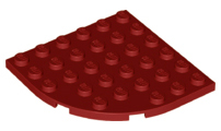 LEGO® los onderdeel Plaat Rond in kleur Donkerrood 6003
