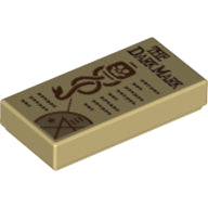 LEGO® los onderdeel Tegel met Motief Geelbruin 3069bpb1016