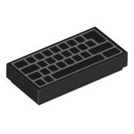 LEGO® los onderdeel Tegel met Motief Zwart 3069bpb0856