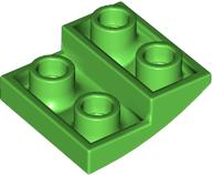 LEGO® los onderdeel Dakpan Gebogen in kleur Fel Groen 32803