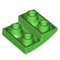 Plaatje in Gallery viewer laden, LEGO® los onderdeel Dakpan Gebogen in kleur Fel Groen 32803