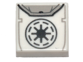 LEGO® los onderdeel Tegel met Motief in kleur Wit 3070bpb268