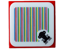 LEGO® los onderdeel Tegel met Motief Rood 3068bpb2066