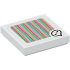 LEGO® los onderdeel Tegel met Motief Wit 3068bpb2053