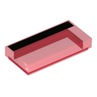 Plaatje in Gallery viewer laden, LEGO® Tegel met Motief Doorzichtig Rood 3069bpb1093