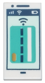 LEGO® los onderdeel Tegel met Motief Wit 3069bpb1062