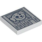 LEGO® los onderdeel Tegel met Motief Wit 3068bpb2126